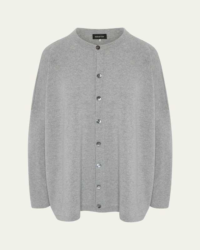Slim-Sleeve Cashmere Cardigan (Mid Plus Length)